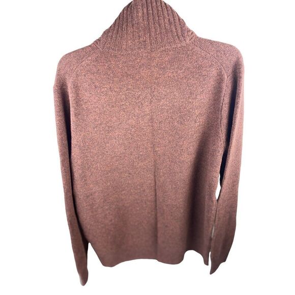 J Crew Sweater Mens Large Lambs Wool Shawl Collar Pullover Brown - Picture 2 of 6